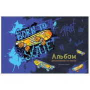 Альбом  40 л., А4, скрепка, «ArtSpace» Рисунки. Скейт, арт. 36040