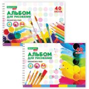 Альбом  40 л., А4, спираль, «Brauberg» Творчество, 106684