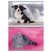 Альбом для рисования 40л., А4, скрепка BG «Котик и Собачка», арт. 59520