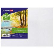 Холст на картоне «Brauberg» Art classic, 20*30 см, 280г/м2, грунтованный, 100% хлопок, арт.192184