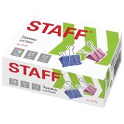 Зажим 51 мм «Staff» цветные, арт. 225160