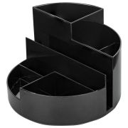 Подставка-органайзер «BRAUBERG» ROUND, 6 отделений, 130х130х90 мм, черная, 238100