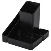 Подставка-органайзер «Brauberg» OFFICE STYLE, 4 отделения, 115х122х111 мм, черная, 238097