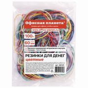 Резинки для денег, 100 г «ОФИСНАЯ ПЛАНЕТА» цветные, 440121