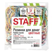 Резинки для денег, 100 г «STAFF» цветные, 440118