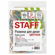 Резинки для денег, 100 г «STAFF» цветные, 440151