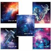 Тетрадь, 96 л. А5, скрепка, клетка «Brauberg» Космос, 403059