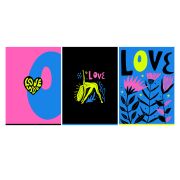 Тетрадь, 96 л. А4, скрепка, клетка «BG» «Love you»