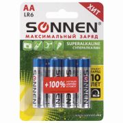 Элемент питания LR06 «Sonnen» Super Alkaline 4BL