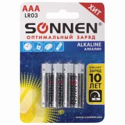 Элемент питания LR03 «Sonnen» Alkaline 4BL