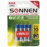 Элемент питания LR03 «Sonnen» Super Alkaline 4BL