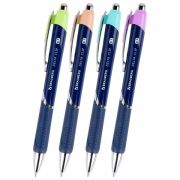 Ручка шариковая автоматическая с грипом BRAUBERG DELTA CLIP, СИНЯЯ, узел 0,7мм, линия 0,35мм,144201