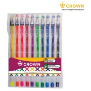 Набор гелевых ручек 10 цв.0,5мм «Crown»