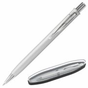 Ручка подарочная шариковая BRAUBERG Vocale, СИНЯЯ, корпус серебристый с хром.,линия 0,5мм, 143490