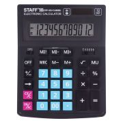 Калькулятор «STAFF» STF-333-12-BKBU, 12 разрядов, черно-синий, арт. 250461