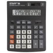 Калькулятор «STAFF» PLUS STF-333, 16 разрядов, двойное питание, 250417
