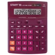 Калькулятор STAFF STF-888-12-WR (200х150мм) 12 разрядов., двойное питание, БОРДОВЫЙ, 250454