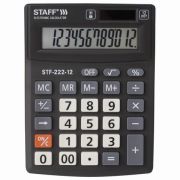 Калькулятор STAFF PLUS STF-222, КОМПАКТНЫЙ (138x103мм), 12 разрядов, двойн.питание,250420