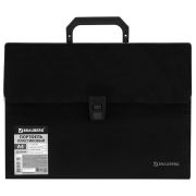 Портфель 13 отделов «Brauberg» пластиковый, черный, А4, 221375