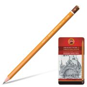 Набор карандашей ч/г Koh-I-Noor «1500 Art» 12шт., 8B-2H, заточен., метал. пенал