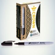 Маркер перманентный Crown «Multi Marker Slim» черный, пулевидный, 2мм
