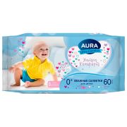 Салфетки влажные Aura «Ultra comfort», 60шт., детские, с алоэ