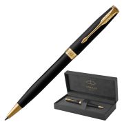 Ручка шариковая Parker «Sonnet Matte Black GT» черная, 1,0мм, поворот., подарочная упаковка