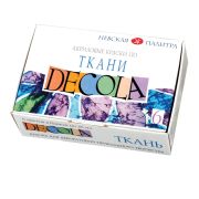 Краски по ткани 6 цв. 20 мл. «Decola» акрил, 4141025