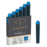 Картриджи чернильные Parker «Cartridge Quink Mini» синие, 6шт., картонная коробка