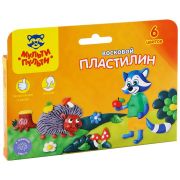 Пластилин Мульти-Пульти «Енот в лесу», 06 цветов, 90г, восковой, со стеком, картон