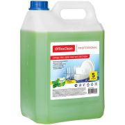 Средство для мытья посуды OfficeClean Профессиональное «Алоэ и зеленый чай», канистра, 5л