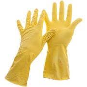 Перчатки резиновые хозяйственные OfficeClean Универсальные, разм. L, желтые, пакет с европодвесом