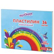 Пластилин классический ЮНЛАНДИЯ «ЮНЫЙ ВОЛШЕБНИК», 36 цветов, 720 г, со стеком, ВЫСШЕЕ КАЧЕСТВО, 105904