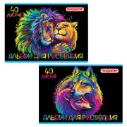 Альбом для рисования А4 40 л., скоба, обложка офсет, ПИФАГОР, 203х288 мм, «Нежность» (2 вида), 106700