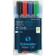 Набор перманентных маркеров Schneider «Maxx 130» 04цв., пулевидный, 1,0мм