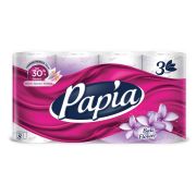 Бумага туалетная Papia «Балийский Цветок», 3-слойная, 8шт., ароматизир., тиснение, белая