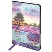 Блокнот А5 (143x210 мм), BRAUBERG VISTA «Violet», под кожу, гибкий, 80 л., 112074