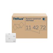 Бумага туалетная Tellus/TORK (Система Т3) UNIVERSAL, КОМПЛЕКТ 40 шт., листовая, 250 л., 11х23 см, 1-слойная, 114272