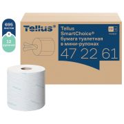 Бумага туалетная 118,2 м, Tellus/TORK (Система T9) SmartOne, ADVANCED, КОМПЛЕКТ 12 рулонов, 2-слойная, белая, 472261