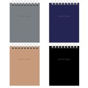 Блокнот МАЛЫЙ ФОРМАТ А7, 75х105 мм, 40 л., гребень, картон, клетка, BRAUBERG «Minimal Classic», 116430