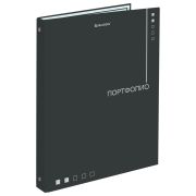 Папка-портфолио универсальная, 4 кольца, 20 файлов, 7БЦ матовая, BRAUBERG «Minimalism», 117553