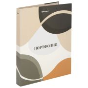 Папка-портфолио универсальная, 4 кольца, 20 файлов, 7БЦ матовая, BRAUBERG «Abstraction», 117555