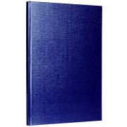 Блокнот А5 167х216 мм, 80 л., твёрдый, бумвинил «METALLIC», клетка, блок 5 цв., HATBER, синий, 084780, 80ББ5В1