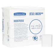 Бумага туалетная листовая KIMBERLY-CLARK Hostess КОМПЛЕКТ 32 шт., 250 листов, 18,6х11 см, 2-слойная, 8035
