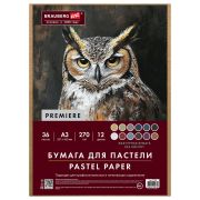 Бумага для пастели ФАКТУРНАЯ, А3, в коробке, 36 листов, 12 цветов, 270 г/м2, BRAUBERG ART, 117760