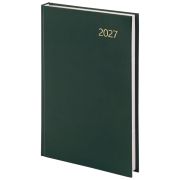 Ежедневник датированный 2027 145х215 мм, А5, STAFF, обложка бумвинил, зеленый, 117815