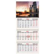 Календарь квартальный 2027 г., 3 блока, 3 гребня, бегунок, офсет, BRAUBERG, «Столица», 118253