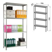 Стеллаж Практик MS 200KD 1950*1000*500мм, 4 полки, серый, комплект