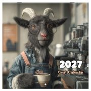 Календарь настенный перекидной 2027 г., BRAUBERG, 12 листов, 28,5х57 см, «Goat calendar», 118417