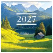 Календарь настенный перекидной 2027 г., BRAUBERG, 12 листов, 21,4х42,8 см, МИНИ, «Nature», 118433